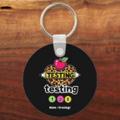 Porte-clés Test Test Testing 123 Guide to Success Test Day (Recto)