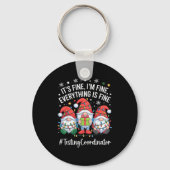 Porte-clés Testing Coordinator Gnome Everything Is Fine Funny (Recto)