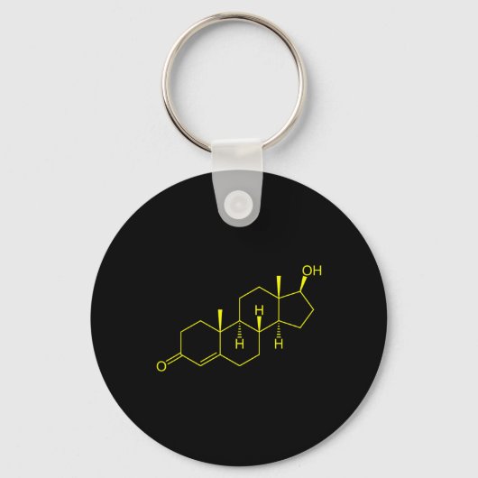 Porte-clés Testostérone Molecule Biologie Science Constructio (Recto)