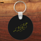 Porte-clés Testostérone Molecule Biologie Science Constructio (Recto)