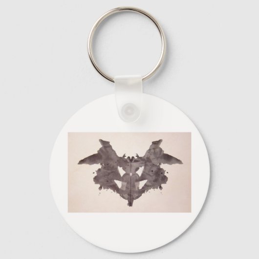 Porte-clés Tests Rorschach Encre Blots Plaque 1 Bat, Moth (Recto)
