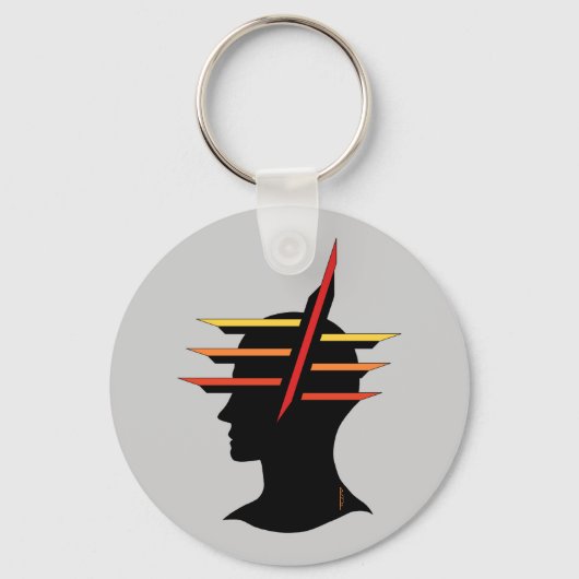 Porte-clés Tête Abstraite (Recto)