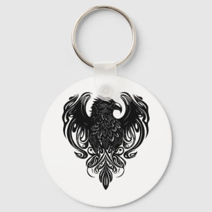 Porte-clés Tête d'aigle dans le logo de style dessin de tatou