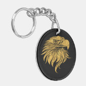 Porte-clés Tête d'aigle doré (Devant gauche)