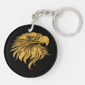 Porte-clés Tête d'aigle doré (Dos)