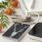 Porte-clés Tête d'animal de cerf rustique (Devant droit)