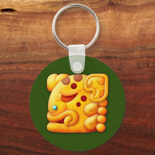 Porte-clés Tête d'animal Maya (Recto)