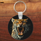 Porte-clés Tête d'attaque du léopard (Recto)