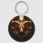 Porte-clés Tête de bélier dorée ornée (Verso)