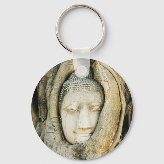 Porte-clés Tête de Bouddha dans le Fig Tree .. Ayutthaya, Tha (Recto)