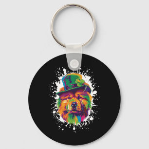 Porte-clés Tête de chien Chow Chow irlandaise drôle St Patric