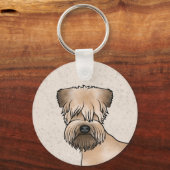 Porte-clés Tête de chien en carton roux roux irlandais (Recto)