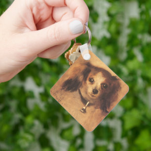 Porte-clés Tête de chien par Pierre Renoir, Beaux-arts vintag