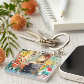 Porte-clés Tête de collage (Devant Droit)