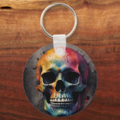 Porte-clés Tête de couleur crâne (Recto)