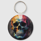 Porte-clés Tête de couleur crâne (Verso)
