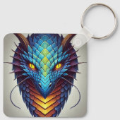 Porte-clés Tête de dragon bleu (Dos)