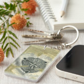 Porte-clés Tête de fleurs Abstraite de texture laquée (Devant droit)