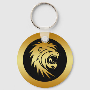 PORTE-CLÉS TÊTE DE LION D'OR