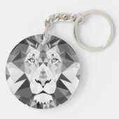 Porte-clés Tête de lion géométrique cool (Dos)