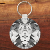 Porte-clés Tête de lion géométrique cool (Recto)