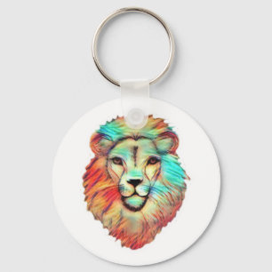 Porte-clés tête de lion vibrant