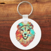 Porte-clés tête de lion vibrant (Recto)