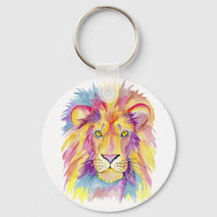 Porte-clés Tête de Lion Watercolor