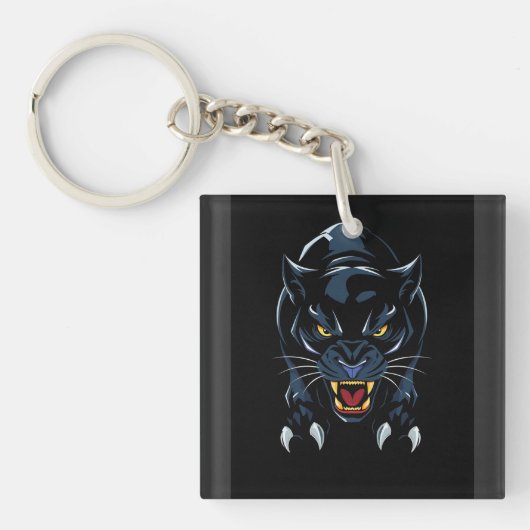 Porte-clés Tête de panthère noire (Devant)