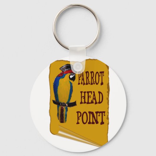 Porte-clés Tête de perroquet de pirates (Recto)