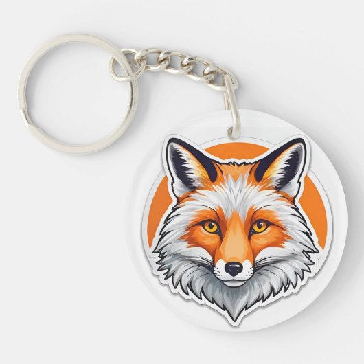 Porte-clés Tête de renard vibrant (Devant)