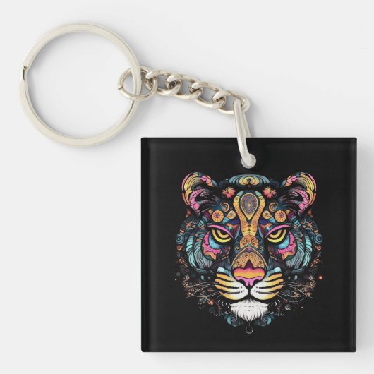 Porte-clés Tête de tigre (Devant)