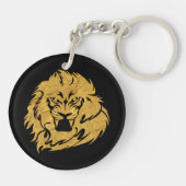 Porte-clés Tête d'or de lion (Dos)