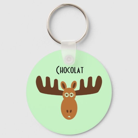 Porte-clés Tête d'orignal_Chocolat (Recto)