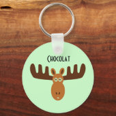 Porte-clés Tête d'orignal_Chocolat (Recto)