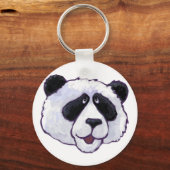 Porte-clés Tête d'ours de panda noir et blanc (Recto)