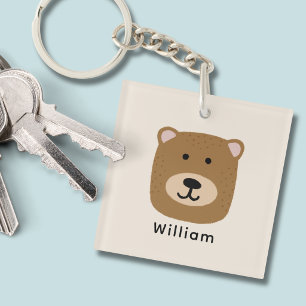 Porte-clés Tête d'ours de petits mignons
