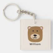 Porte-clés Tête d'ours de petits mignons (Devant)