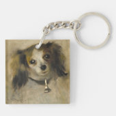 Porte-clés Tête d'un chien, 1870 (huile sur la toile) (Dos)