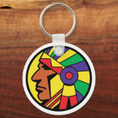 Porte-clés Tête indienne couleur (Recto)