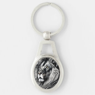 Porte-clés Tête Lion dessin