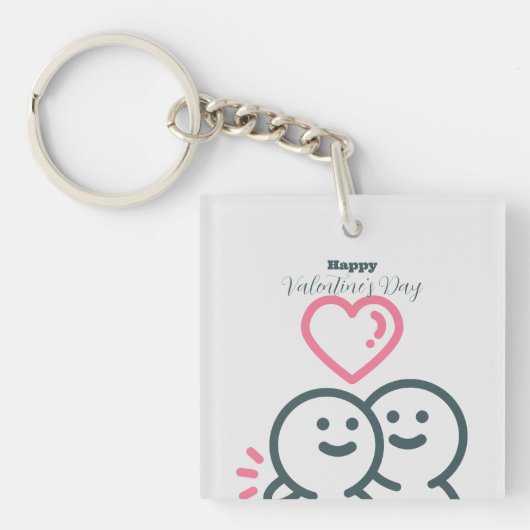 Porte-clés Tête ronde Saint-Valentin (Devant)
