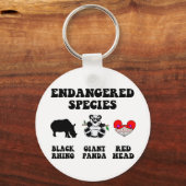 Porte-clés Tête rousse drôle (Recto)