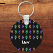 Porte-clés Têtes de crâne colorées (Recto)