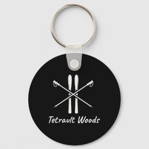 Porte-clés Tetrault Woods Ski Ski Skieur Nordique Alpin Vacan