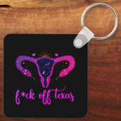 Porte-clés Texas Abortion Ban Celestial Uterus protestation (Verso)