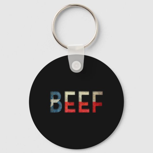Porte-clés Texas Beef Le cœur du barbecue  (Recto)