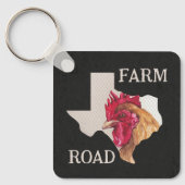 Porte-clés Texas Farm Road Chicken (Recto)