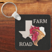 Porte-clés Texas Farm Road Chicken (Recto)