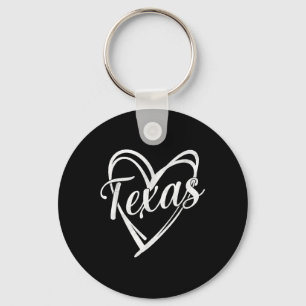 Porte-clés Texas Heart Name Design Retro Style Graphisme Homm